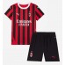 Maillot de foot AC Milan Domicile vêtements enfant 2024-25 Manches Courtes (+ pantalon court)